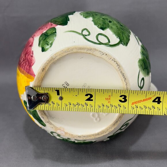 Vtg Ceramic Art Pottery 3778 Pitcher Majolica Strawberries Grapes West Germany - Picture 16 of 16